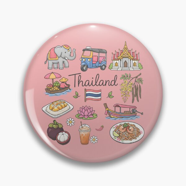 Item preview, Thailand Cute Pastel Collage  designed and sold by HowToCanadian.