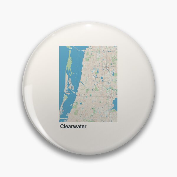 Artikelvorschau, Minimalistische Kartenkunst von Clearwater entworfen und verkauft von MapsNerd.