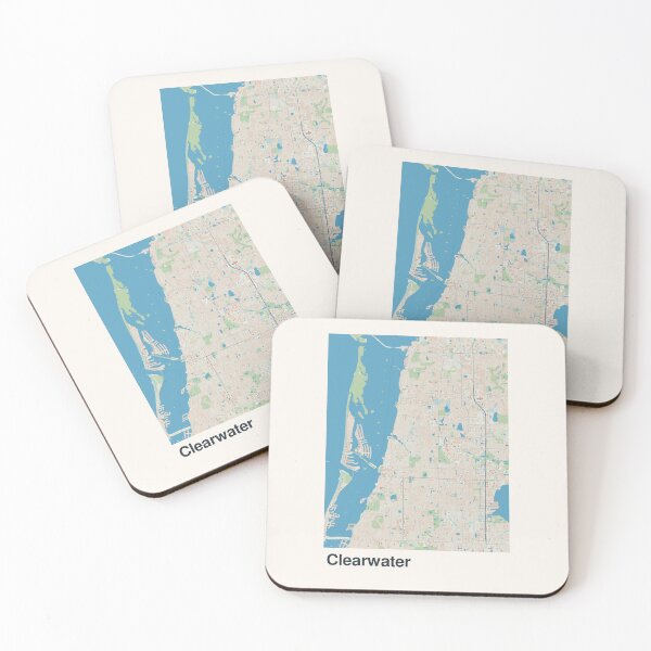 Item preview, Clearwater Minimalistic Map Art designed and sold by MapsNerd.