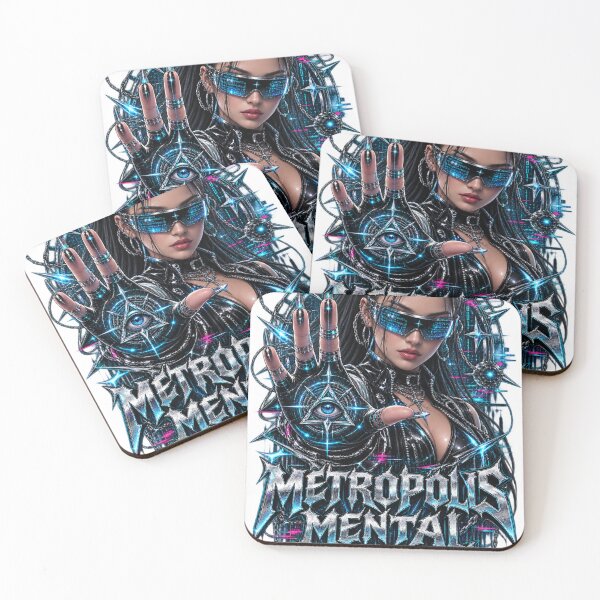 Item preview, Metropolis Mental - Neo Y2K Cyberpunk Metal designed and sold by wilnickvisuals.