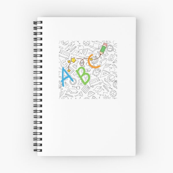 Item preview, Cute ABC Alphabet Back to School Doodle Pattern designed and sold by Esraa-Arts.