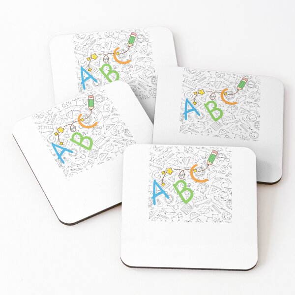 Item preview, Cute ABC Alphabet Back to School Doodle Pattern designed and sold by Esraa-Arts.