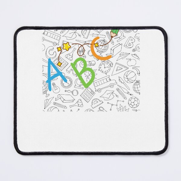 Item preview, Cute ABC Alphabet Back to School Doodle Pattern designed and sold by Esraa-Arts.