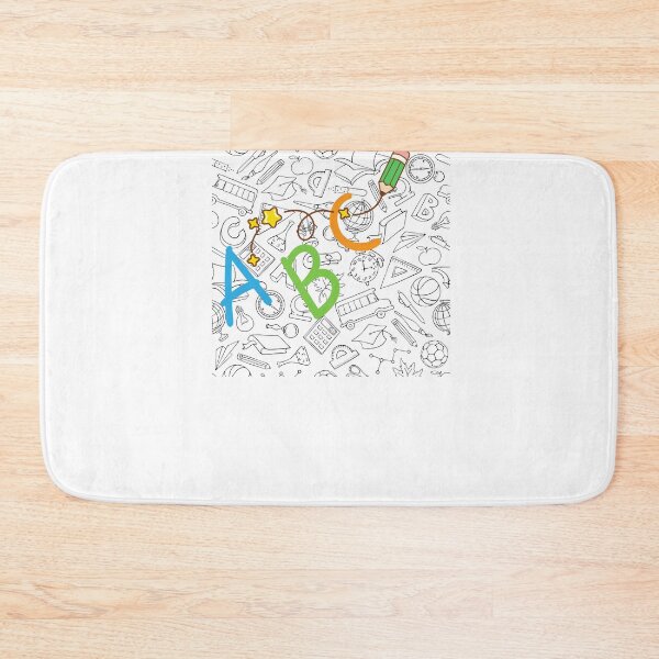 Item preview, Cute ABC Alphabet Back to School Doodle Pattern designed and sold by Esraa-Arts.