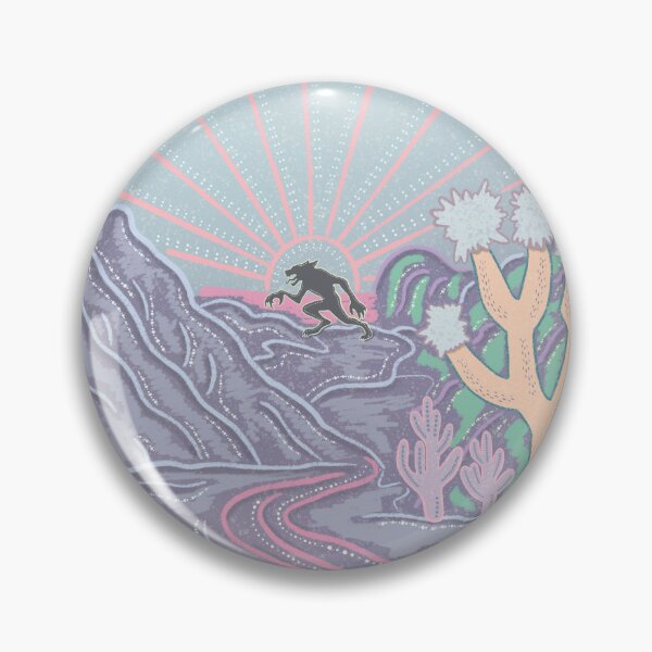 Item preview, Dogman Cryptid Nevada | Desert Sunrise Art designed and sold by Whimsy Moth .