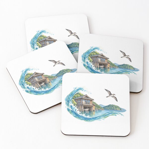 Item preview, Sea Kyoto in Kyoto Digital Watercolour designed and sold by FurusatoGallery.