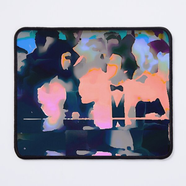 Item preview, Abstract Pianist Crowd Neon Digital Art Poster designed and sold by AXENT Designs.