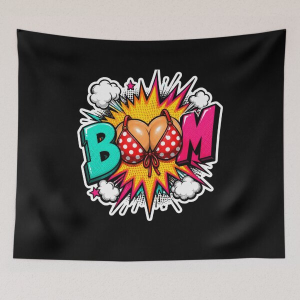 Item preview, Bikini BOOM Pop Art Comic Sticker designed and sold by Pigmentra.