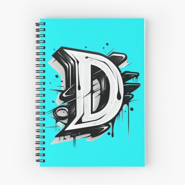 Item preview, Bold Letter D Graffiti – Black & White Urban Street Art designed and sold by aloksahu123.
