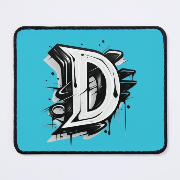 Item preview, Bold Letter D Graffiti – Black & White Urban Street Art designed and sold by aloksahu123.