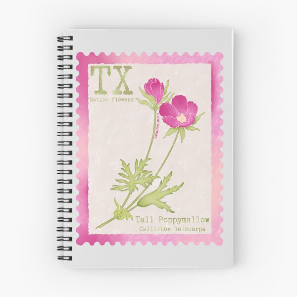 Item preview, Texas Native Flower Tall Poppymallow Watercolor Vintage Postage Stamp designed and sold by Marguerite Artistry.