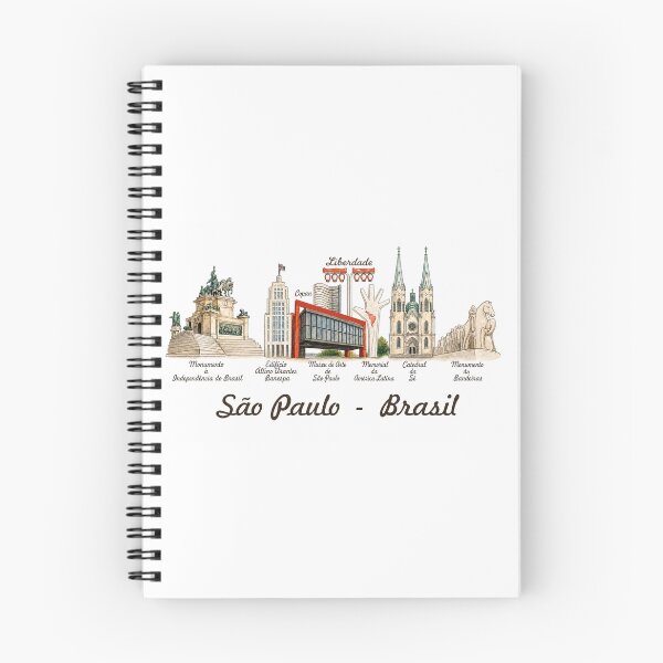 Item preview, Copy of Sao Paulo Brazil Skyline – Vintage Watercolor  Landmarks Illustration designed and sold by Sampa In Focus.