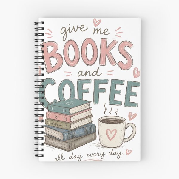Item preview, Cozy Books and Coffee Whimsical Typography Art designed and sold by sanorastyle.