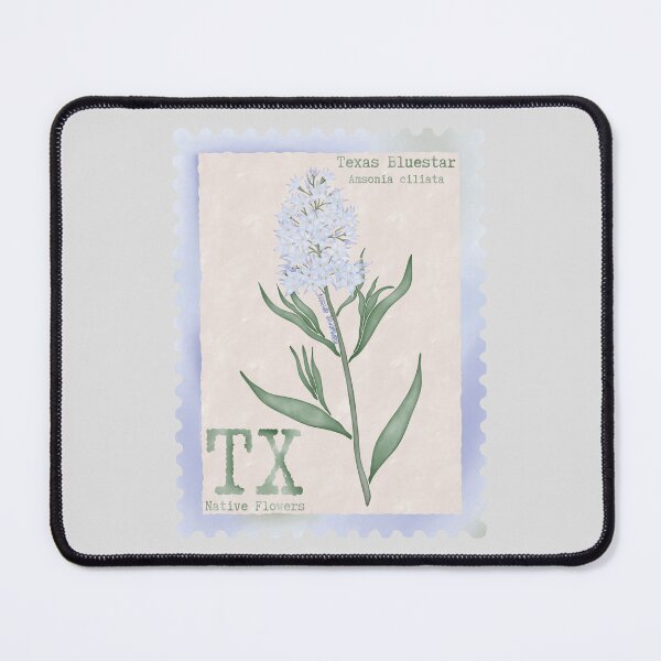 Item preview, Texas Native Flower Texas Bluestar Watercolor Vintage Postage Stamp designed and sold by Marguerite Artistry.