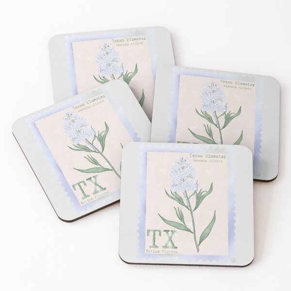 Item preview, Texas Native Flower Texas Bluestar Watercolor Vintage Postage Stamp designed and sold by Marguerite Artistry.