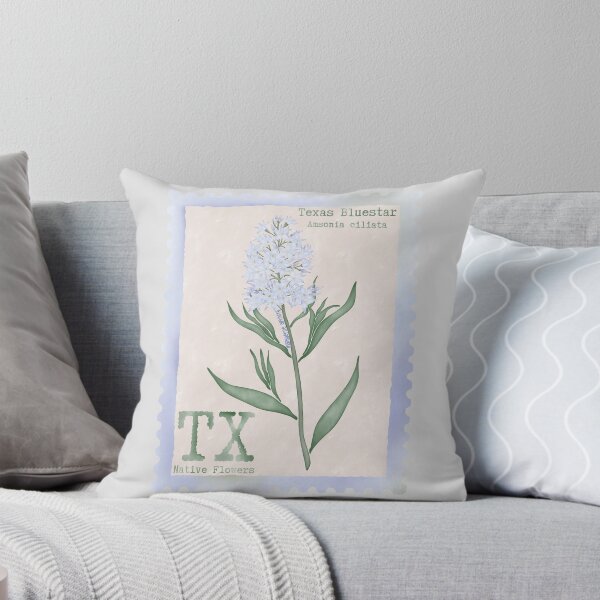 Item preview, Texas Native Flower Texas Bluestar Watercolor Vintage Postage Stamp designed and sold by Marguerite Artistry.