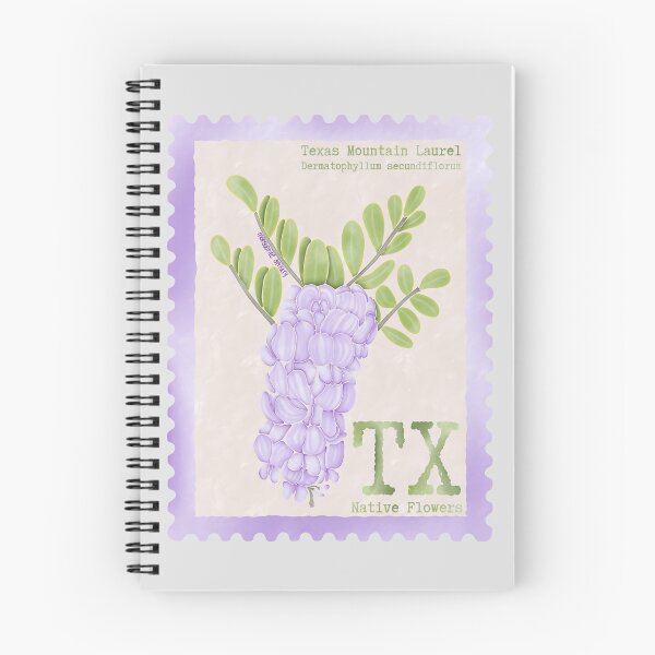 Item preview, Texas Native Flower Texas Mountain Laurel Watercolor Vintage Postage Stamp designed and sold by Marguerite Artistry.