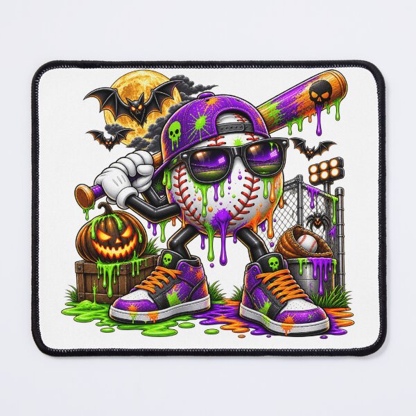 Item preview, Halloween Baseball Drip Character Spooky Sports Bat Pumpkin Season Baseball Lover designed and sold by 76Valeria.