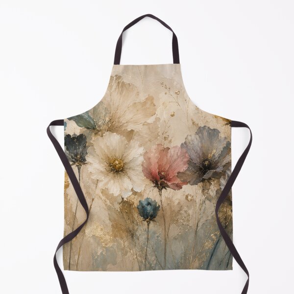 Item preview, Abstract Wildflower Meadow – Blue Gold Floral Art designed and sold by GSizzle1.