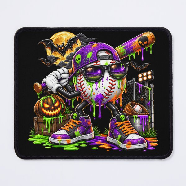 Item preview, Halloween Baseball Drip Character Spooky Sports Bat Pumpkin Season Baseball Lover designed and sold by 76Valeria.