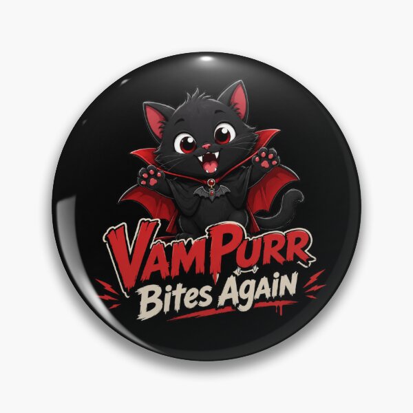 Item preview, Vampurr Bites Again Funny Cat designed and sold by TheEndDesign.
