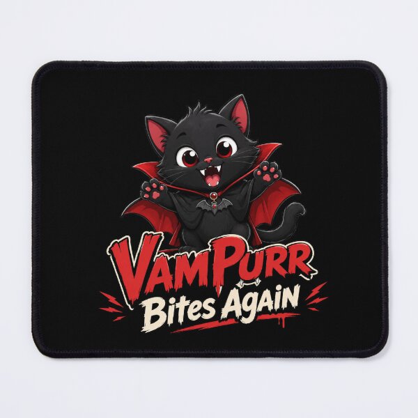 Item preview, Vampurr Bites Again Funny Cat designed and sold by TheEndDesign.