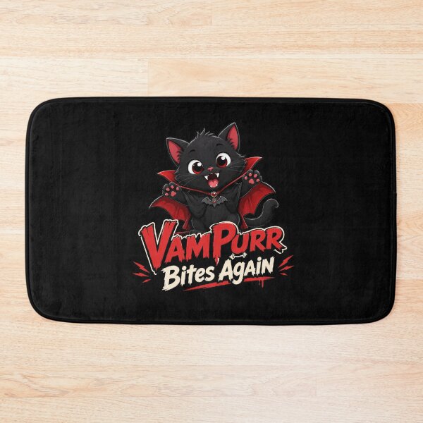 Item preview, Vampurr Bites Again Funny Cat designed and sold by TheEndDesign.
