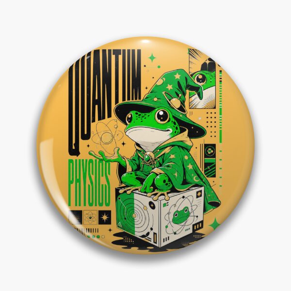 Item preview, Quantum Physics Frog Wizard Graphic Poster T-Shirt | Cute Science Professor Toad STEM Teacher Gift Green Gold Anime Art designed and sold by illeN-Art-World.