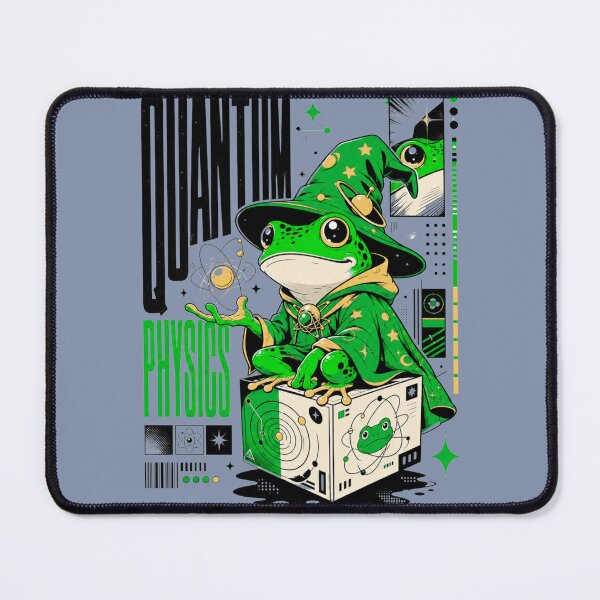 Item preview, Quantum Physics Frog Wizard Graphic Poster T-Shirt | Cute Science Professor Toad STEM Teacher Gift Green Gold Anime Art designed and sold by illeN-Art-World.