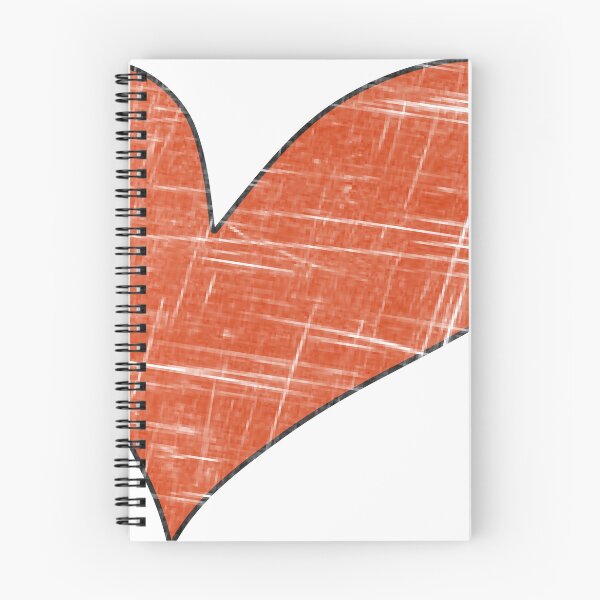 Item preview, White Scratch Textured Red Heart Doodle designed and sold by ZorianArt.