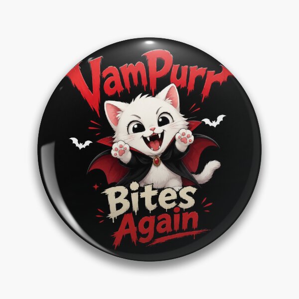 Item preview, Vampurr Bites Again Funny Cat designed and sold by TheEndDesign.