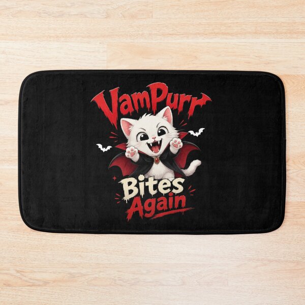 Item preview, Vampurr Bites Again Funny Cat designed and sold by TheEndDesign.