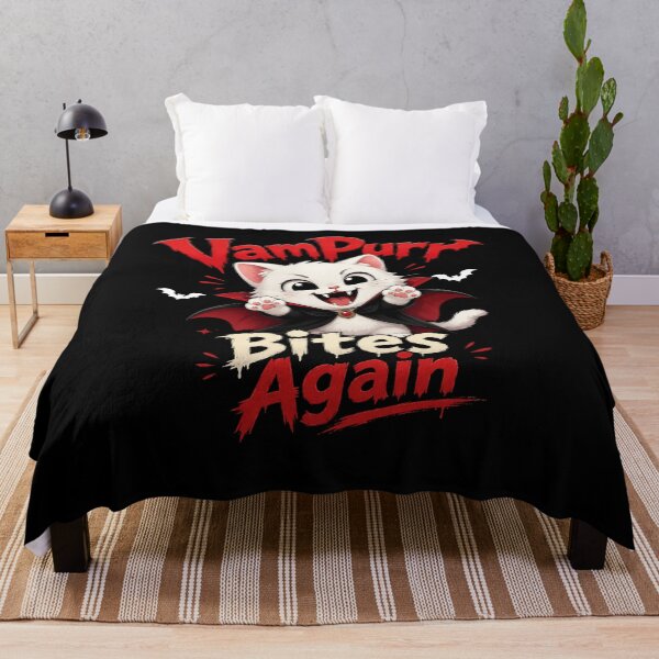 Item preview, Vampurr Bites Again Funny Cat designed and sold by TheEndDesign.