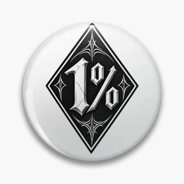 Item preview, 1% MC Motif Logo Rocker Badge Motorcycle Club Outlaw designed and sold by Legacy Apparel Co..