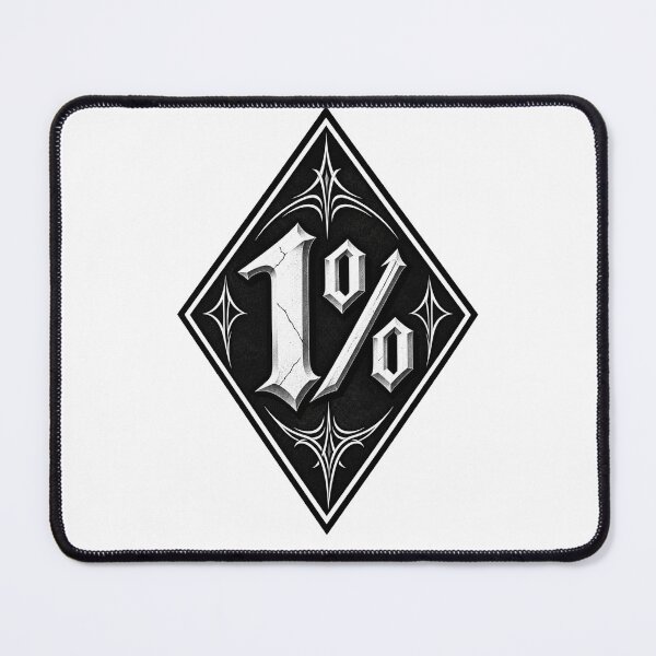 Item preview, 1% MC Motif Logo Rocker Badge Motorcycle Club Outlaw designed and sold by Legacy Apparel Co..