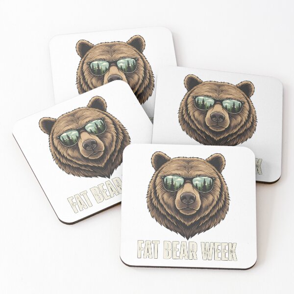 Item preview, Fat Bear Week 2026 Retro Bear in Sunglasses Nature Lovers designed and sold by Kyrakita-art.