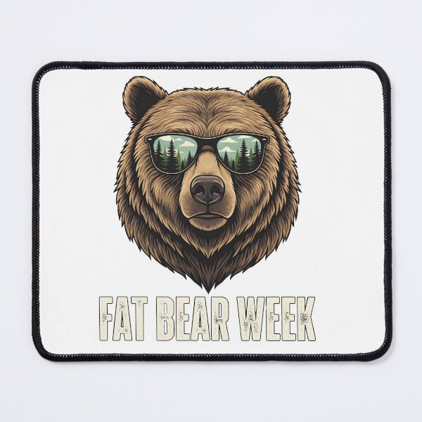 Item preview, Fat Bear Week 2026 Retro Bear in Sunglasses Nature Lovers designed and sold by Kyrakita-art.
