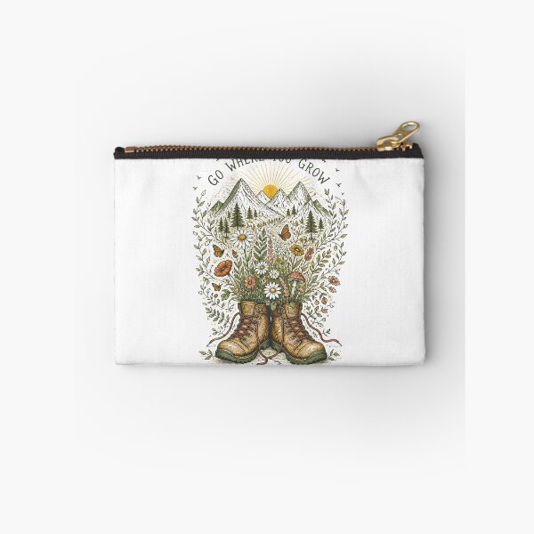 Item preview, Go Where You Grow Botanical Hiking Folk Art designed and sold by ice-apparel.