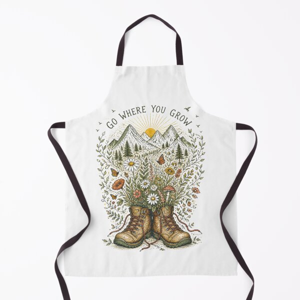 Item preview, Go Where You Grow Botanical Hiking Folk Art designed and sold by ice-apparel.