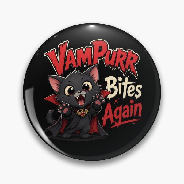 Item preview, Vampurr Bites Again Funny Cat designed and sold by TheEndDesign.