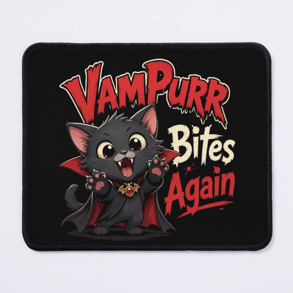 Item preview, Vampurr Bites Again Funny Cat designed and sold by TheEndDesign.