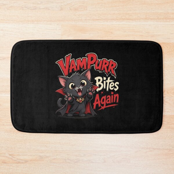 Item preview, Vampurr Bites Again Funny Cat designed and sold by TheEndDesign.