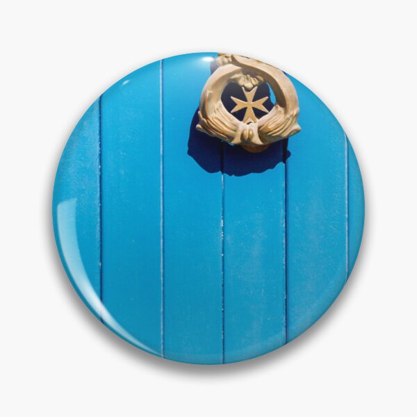 Item preview, Blue Door With Gold Knocker: Elegant Close-Up Of Architectural Detail For Home Exterior designed and sold by Nmallia.