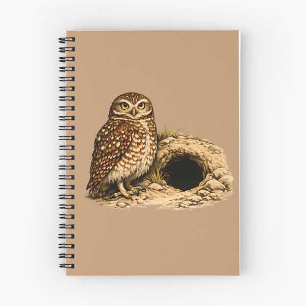 Item preview, Burrowing owl next to a burrow in the prairie designed and sold by Daily Quirk.