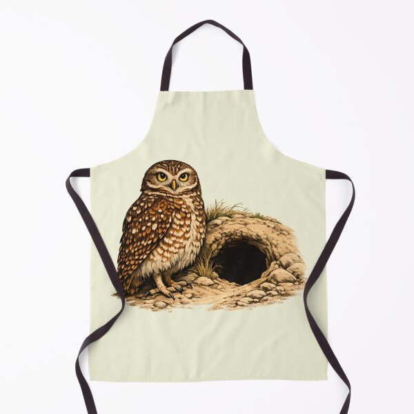 Item preview, Burrowing owl next to a burrow in the prairie designed and sold by Daily Quirk.