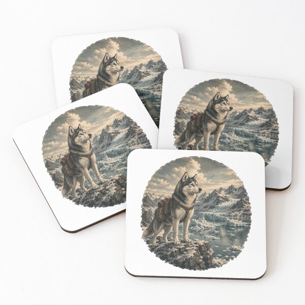 Item preview, Vintage Siberian Husky Glacier Adventure designed and sold by ARDELVEX STUDIO.