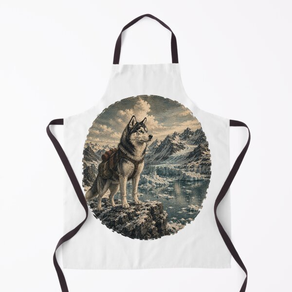 Item preview, Vintage Siberian Husky Glacier Adventure designed and sold by ARDELVEX STUDIO.