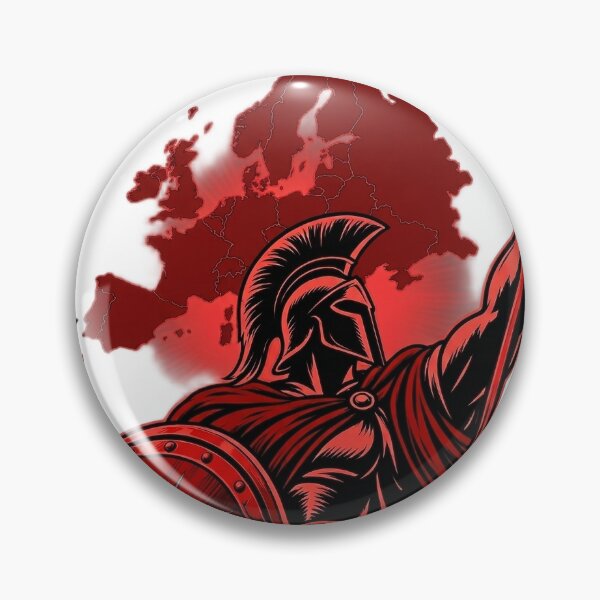 Item preview, Spartan Europe Resist Emblem – Red & Black Crest designed and sold by ManSplotu.