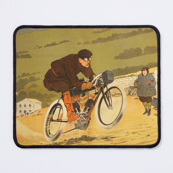 Item preview, Vintage Motorcycle Wall Art, Antique Motorcycle Racing Print, Retro Cycling Illustration designed and sold by RickE.
