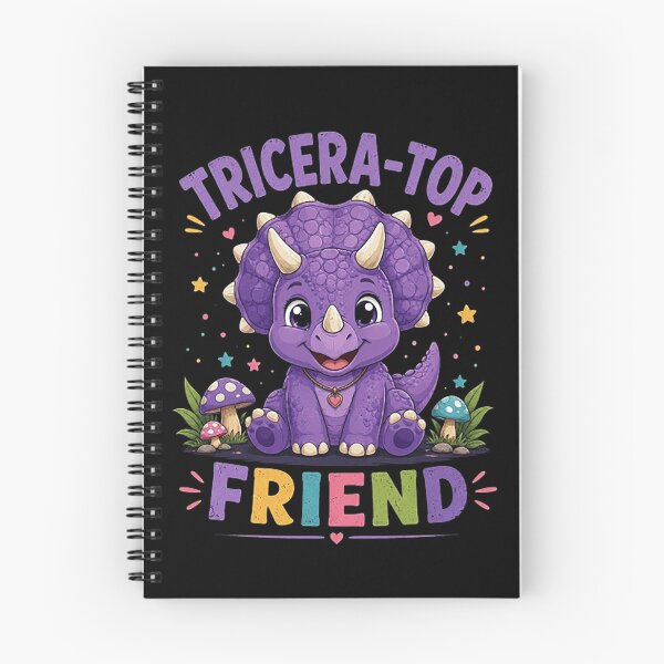 Item preview, Tricera‑Top Friend – Cute Purple Dinosaur Cartoon Illustration designed and sold by Dogandesighn.
